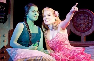 Elphaba (Vicki Noon, left) and Galinda (Natalie Daradich) in Wicked Little Rock, AR